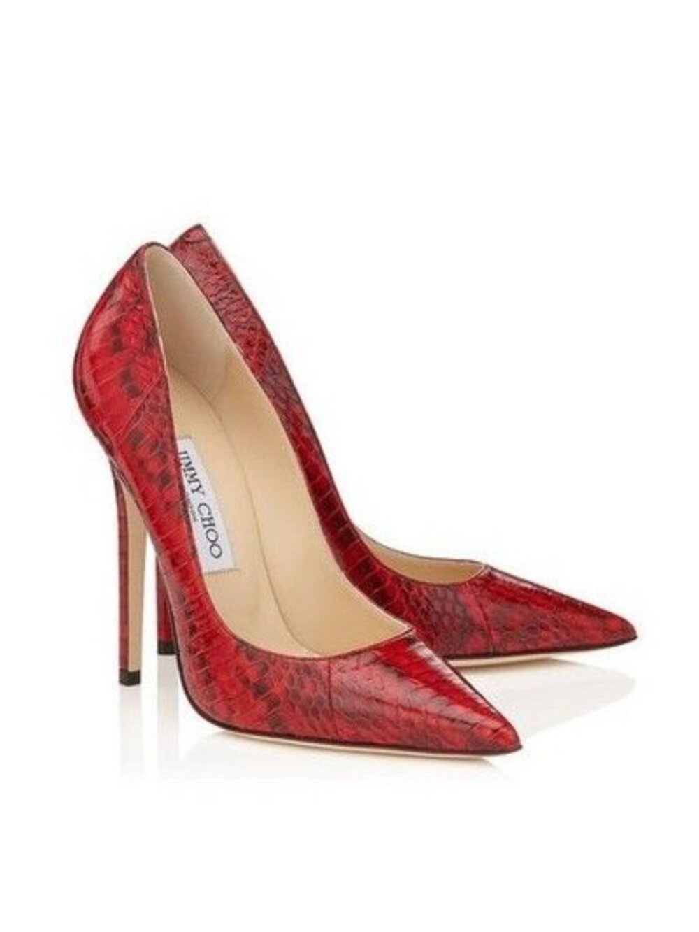 CS-6. Jimmy Choo Anouk Pumps Red IT 40.5 US 10.5